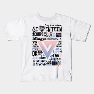 SEVENTEEN FONT COLLAGE 2 Kids T-Shirt